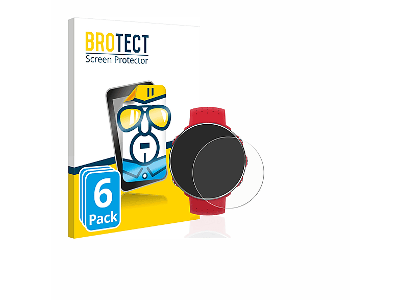 BROTECT 6x klare Schutzfolie(für Polar Vantage M) | Smartwatch Schutzfolien & Gläser