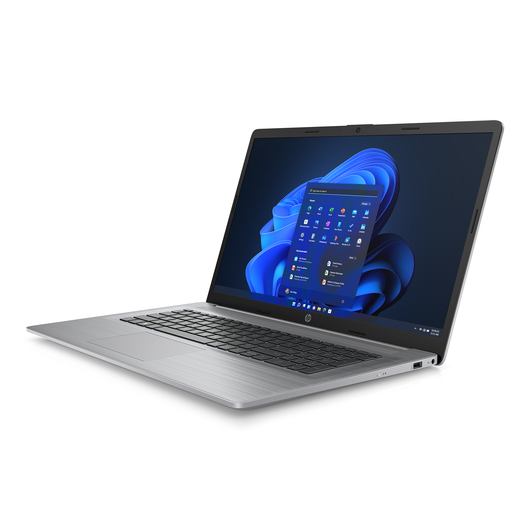 HP 470 (G9), GB mit 500 Xe Graphics, RAM, SSD, 16 Iris Pro, G7 i5 Intel GB Intel® fertig Office Zoll 2021 Prozessor, eingerichtet, Core™ Notebook Silber 17,3 Display