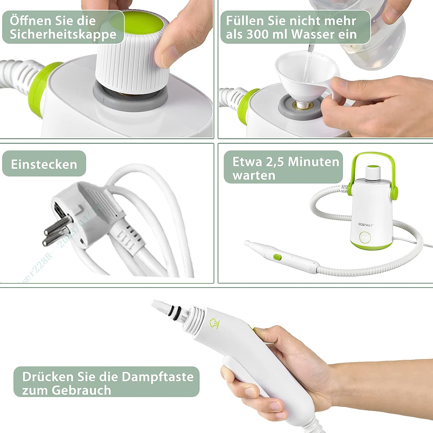 Dampfreiniger COSTWAY Portable