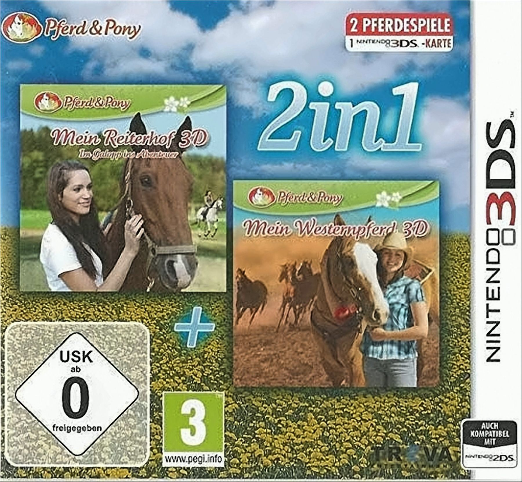 Westernpferd in 3D - + - 1 [Nintendo 2 Reiterhof 3D 3DS]