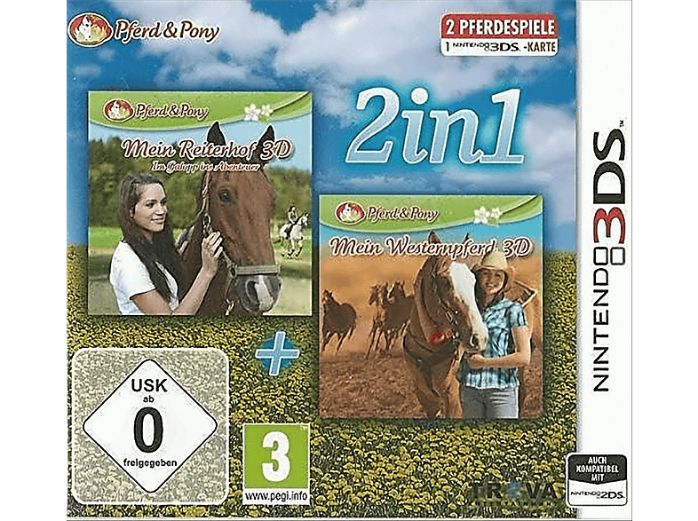 2 in 1 - Reiterhof 3D + Westernpferd 3D - [Nintendo 3DS]