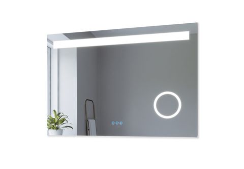 AQUABATOS Badezimmerspiegel mit Bluetooth | Kaltweiß LED Beleuchtung und 6400K MediaMarkt Badspiegel