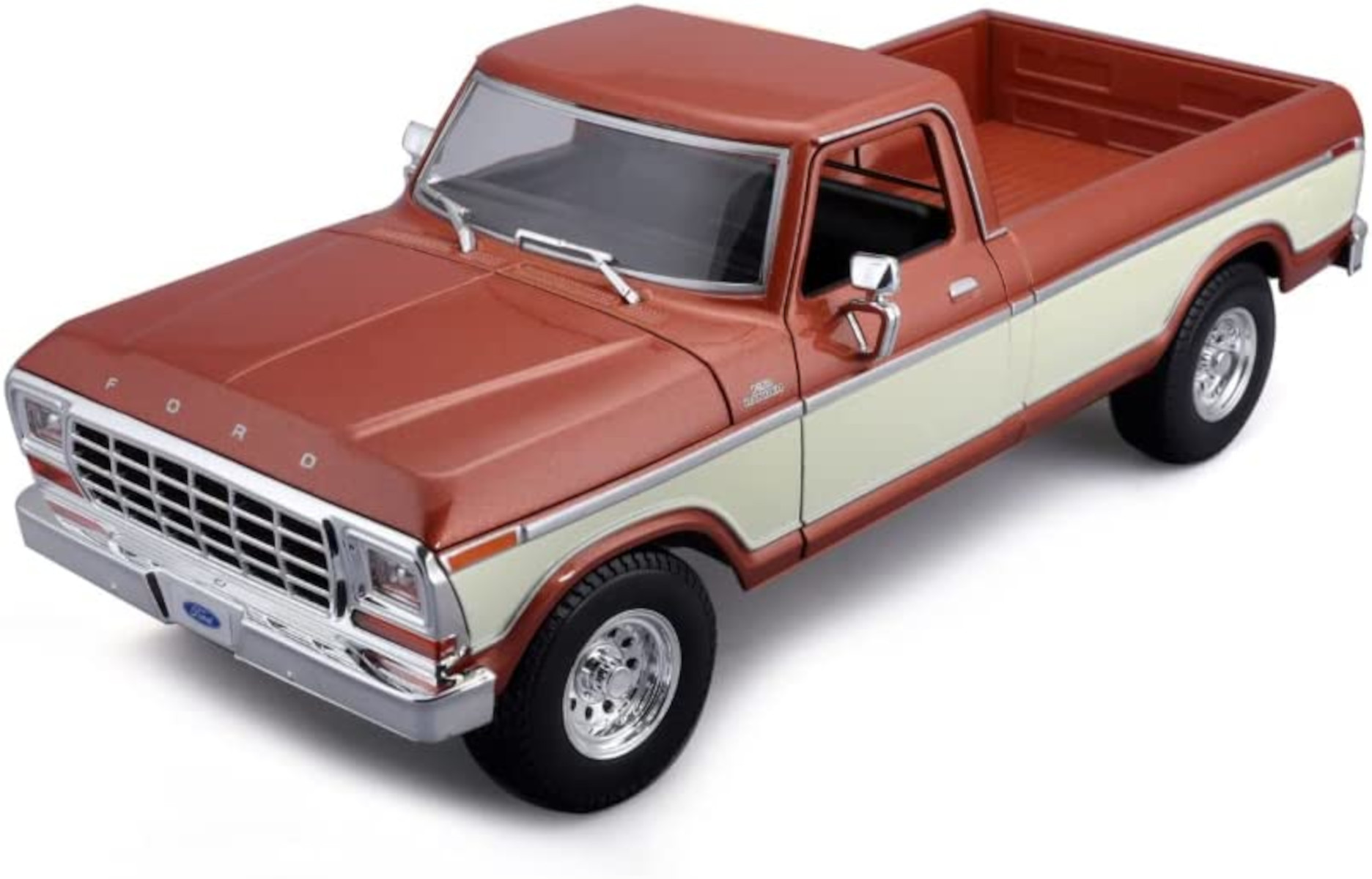 MAISTO 31462 - Modellauto - Pick- Up 1:18) ´79 Ford (braun, Spielzeugauto Maßstab F150