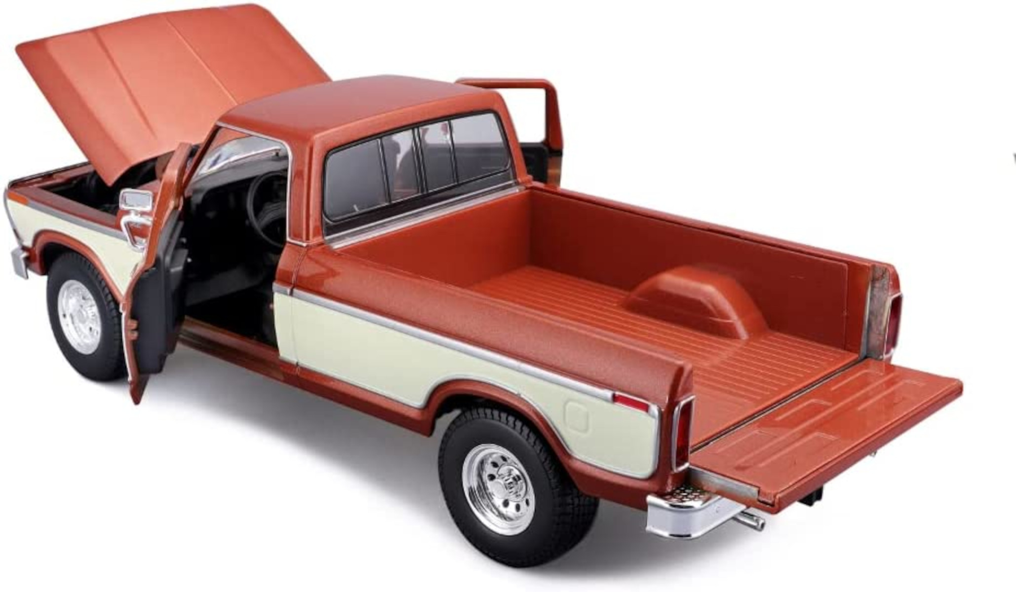 MAISTO 31462 - Modellauto Maßstab Pick- - F150 1:18) ´79 Up (braun, Spielzeugauto Ford