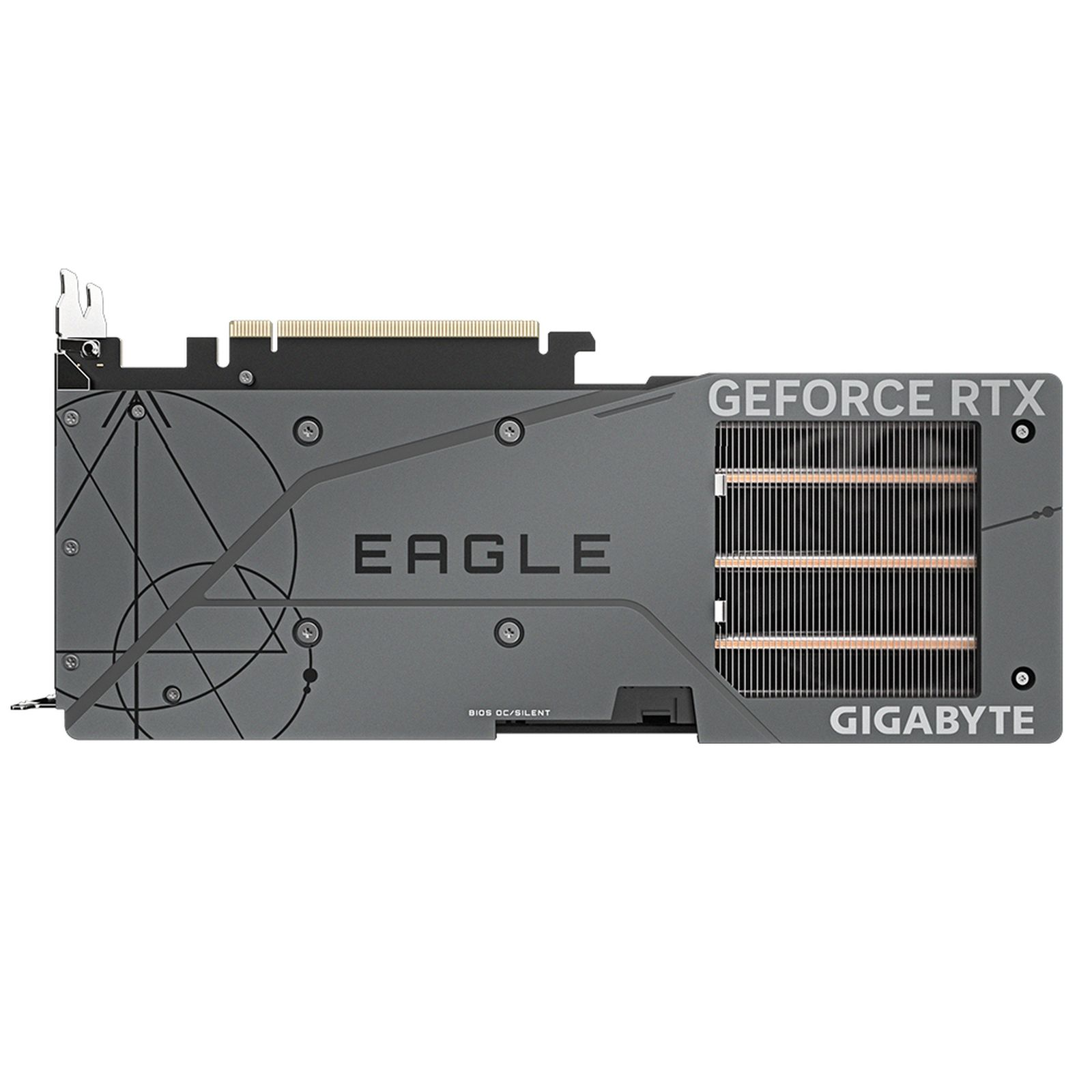 Scheda grafica Gigabyte GeForce RTX Eagle su sfondo bianco.