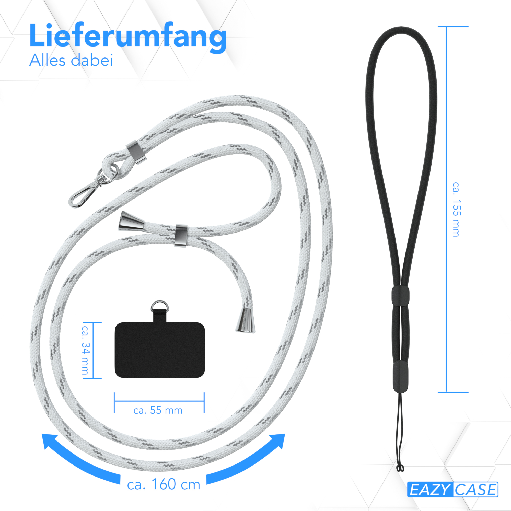 Eine Frau mit Sonnenbrille, die auf ihrem Handy tippt, mit einer Sprechblase.
