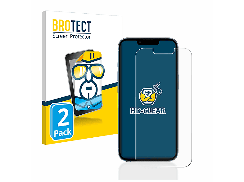 13 2x Schutzfolie(für Pro) iPhone BROTECT Apple klare