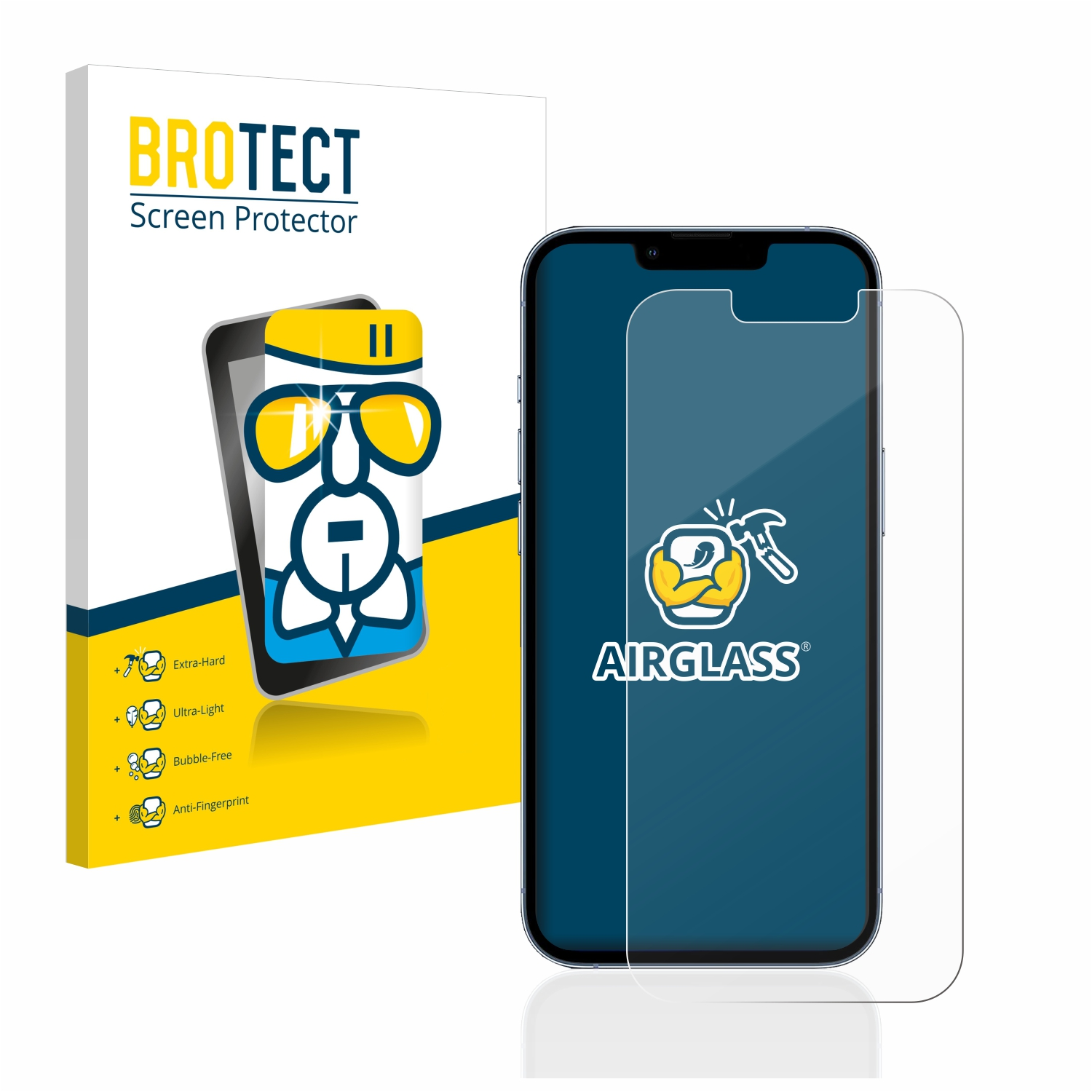 klare 13 Airglass Pro) Schutzfolie(für Apple BROTECT iPhone