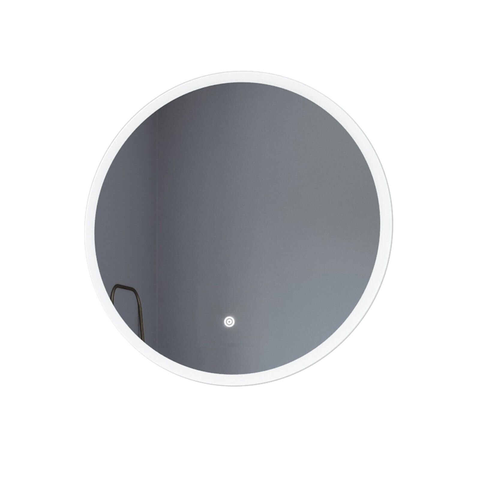 Dimmbar Beleuchtung AQUABATOS Badspiegel 6400K Rund Badspiegel mit Kaltweiß cm 60 Beschlagfrei LED