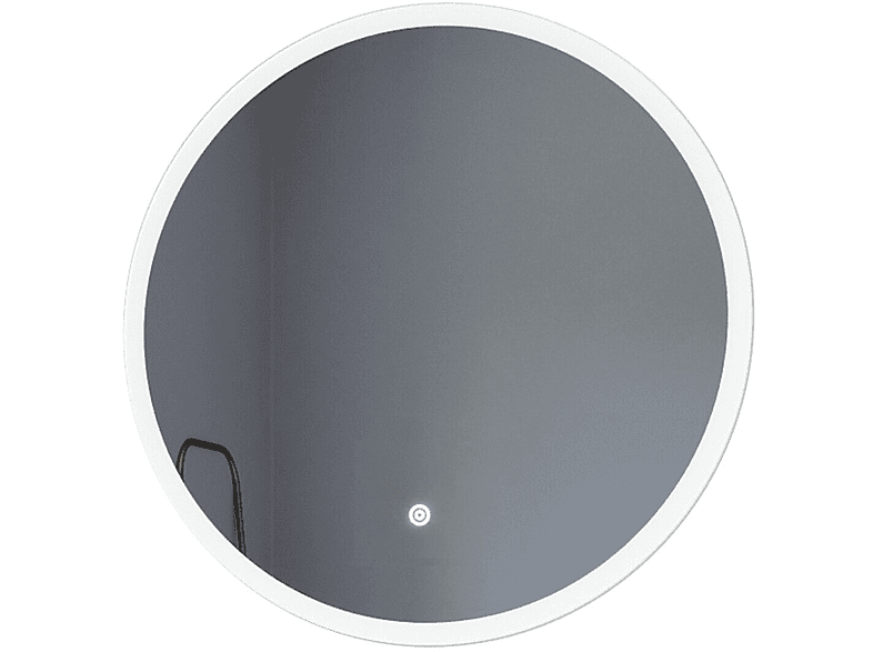 AQUABATOS Rund Badspiegel mit LED Beleuchtung 60 cm Dimmbar Beschlagfrei Badspiegel 6400K Kaltweiß