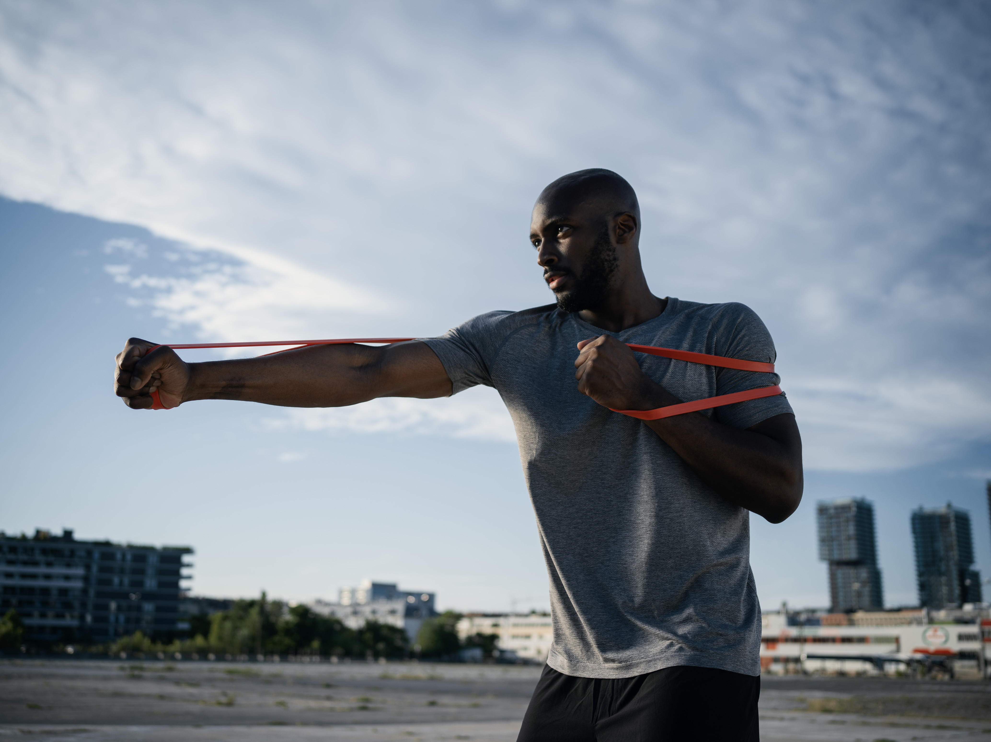 STRAFFR Smartes Fitnessband strong Gymnastikbänder, rot