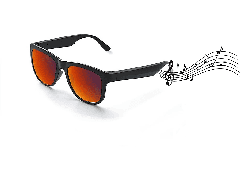 CALIBER SSG-RED, Open-ear Audio-Sonnenbrille Bluetooth Schwarz
