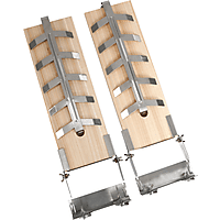 BRUZZZLER Lachsplanke für Ambiente Feuertisch Holzkohle Grillzubehör, braun/silberfarben