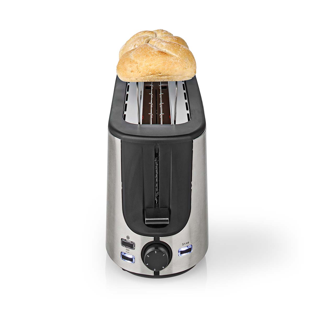NEDIS KABT310EAL Toaster Watt, Schlitze: 2) (1000 Aluminium