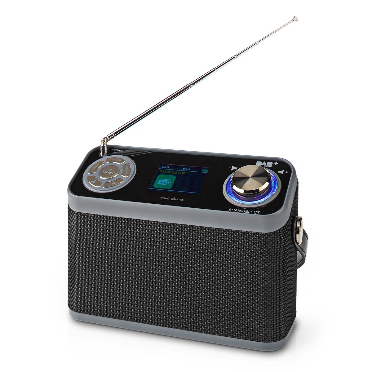NEDIS RDDB5200BK Radio, DAB+, Bluetooth, Schwarz