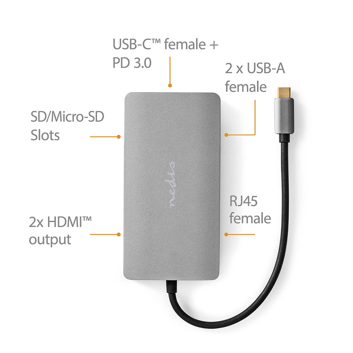 NEDIS Multi-Port-Adapter CCBW64250AT02 USB