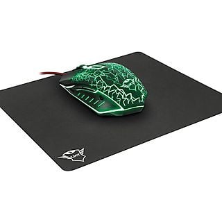 Ratón gaming - TRUST GXT783 IZZA Mouse & Pad, Cable, Negro