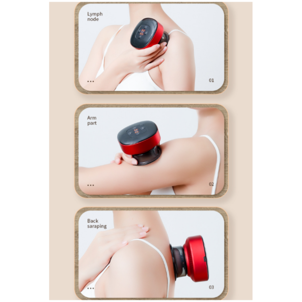 SYNTEK Massagegerät-TIEFENMASSAGE FÜR BESSERE Handmassagegerät - DURCHBLUTUNG Elektrisches Vakuum