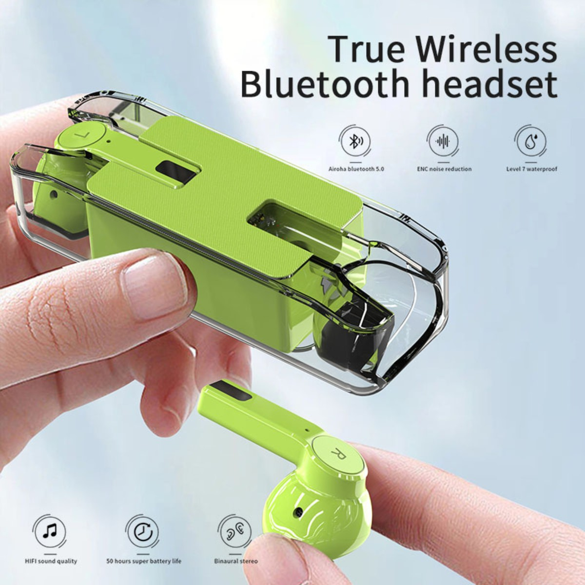 SYNTEK Magnetische Bluetooth-OhrhÖrer-Kraftvoller Einfache Und Bedienung, Sound Schwarz In-ear Bluetooth Bluetooth-Kopfhörer