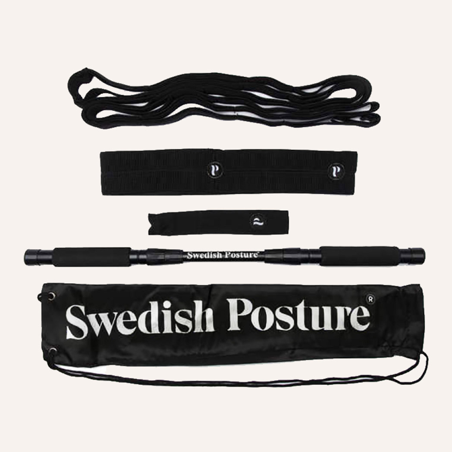 SWEDISH Mini Mini-Hometrainer, POSTURE grau tragbar Gym Trainingsset