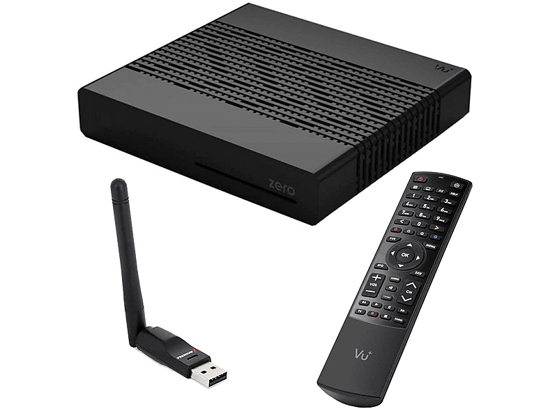 Mbits FullHD Wlan-Stick HD Receiver Receiver SAT VU+ mit DVB-S2 1x ZERO Tuner Digital Linux Sat 150 Sat (Schwarz) Antenne Black