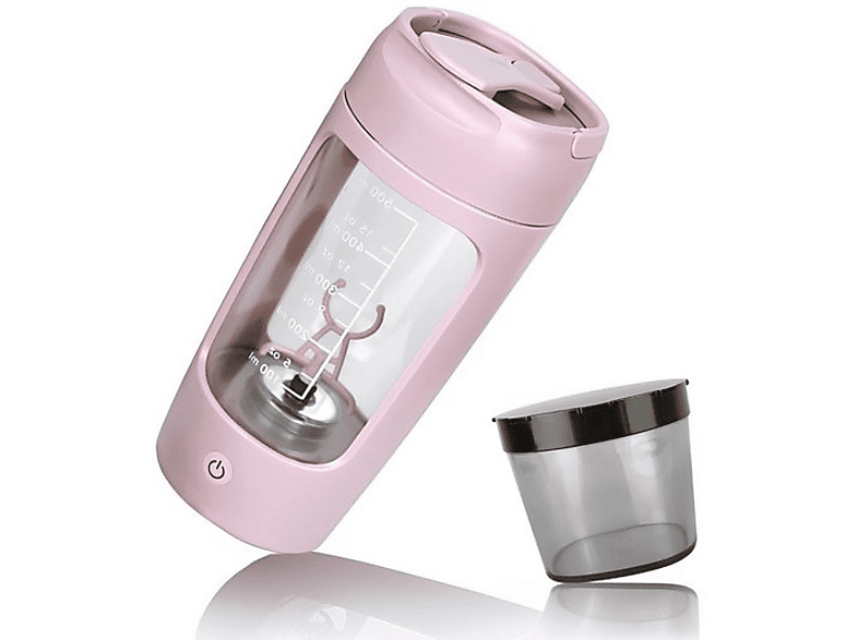 FEI Protein-Shake-Flasche Rosa Elektrische Shake-Flasche 7000 RPM Schnellmixer Standmixer Rosa (3 Watt, 650 ml)