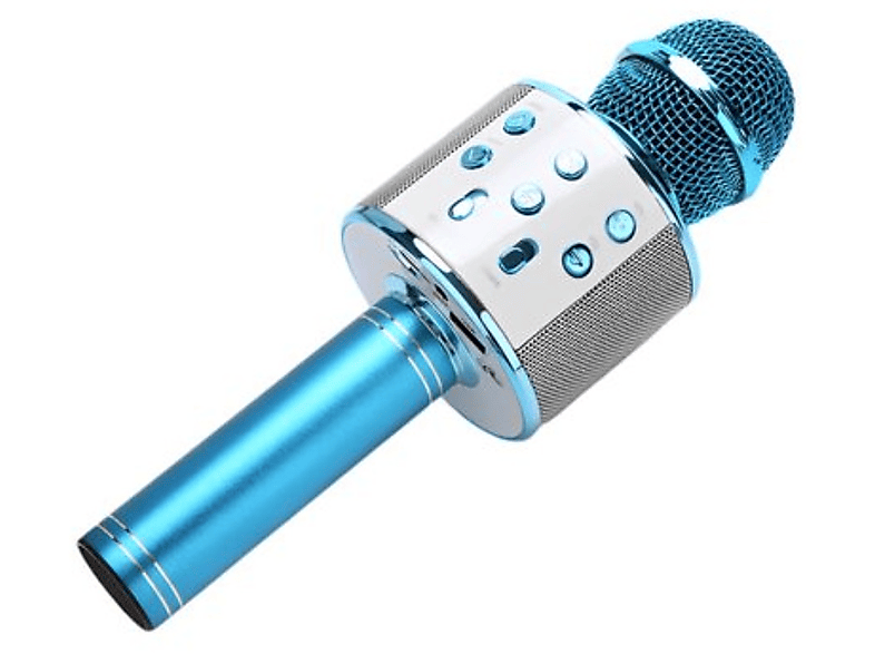 Bluetooth-Karaoke-Mikrofon,EINZIGARTIGES Mikrofon Bluetooth-Mikrofon für unvergessliches Blau Karaoke SYNTEK