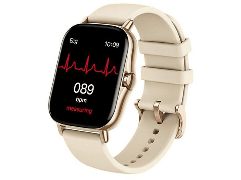 SYNTEK Smartwatch,Fitness,Intelligente EKG-Sportuhr – Stilvoll, funktional und gesundheitsbewusst Smartwatch Aluminium Silikon, 270 mm, Gold