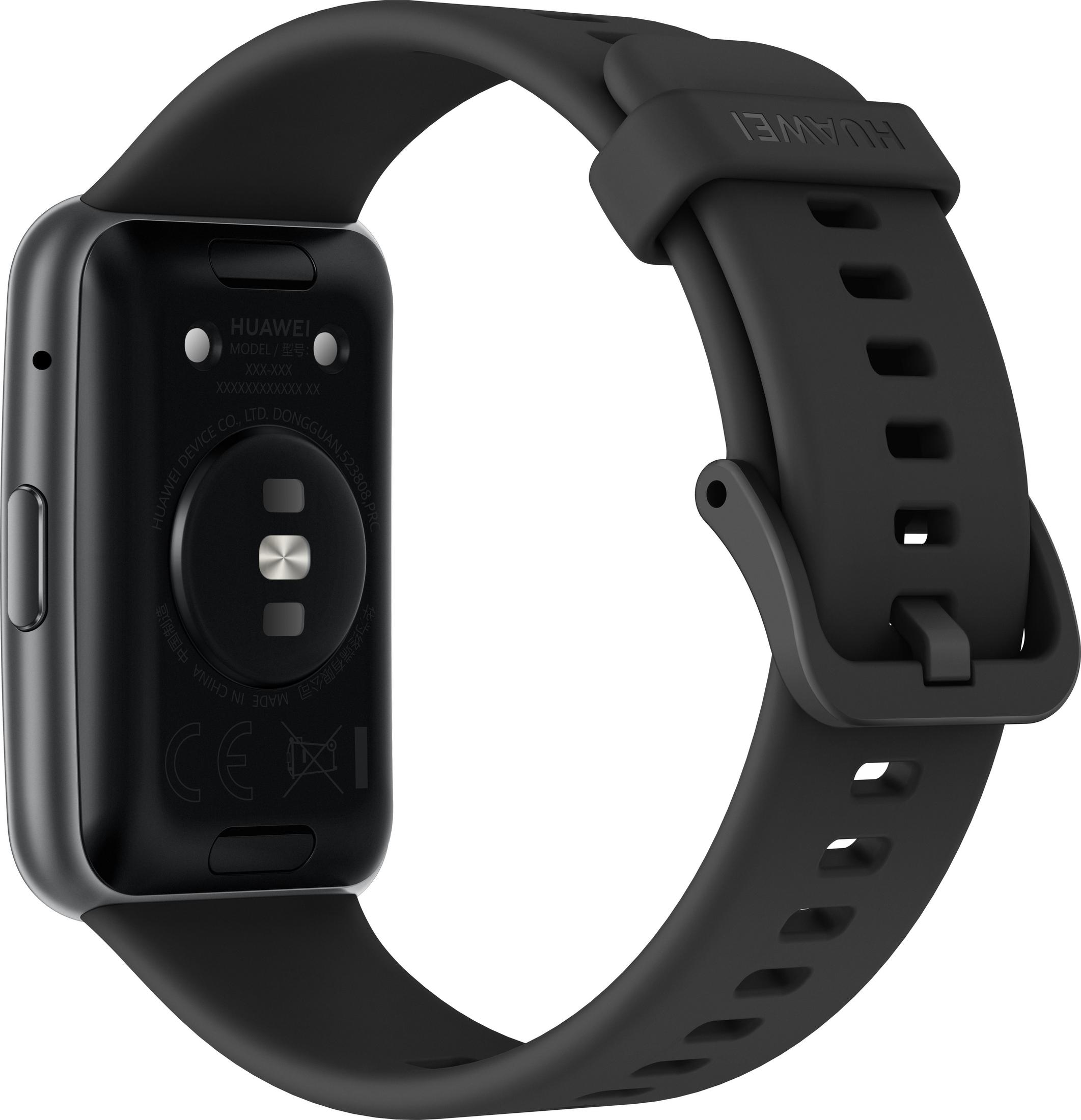 HUAWEI Watch Fit Smartwatch mm, schwarz Silikonarmband, 130-210
