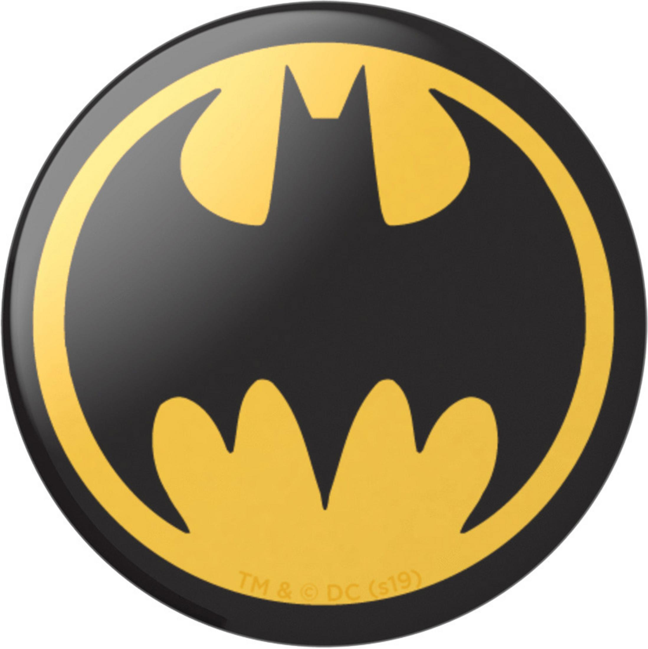 POPSOCKETS Logo Batman Gelb/Schwarz Handyhalterung, 80th PopGrip