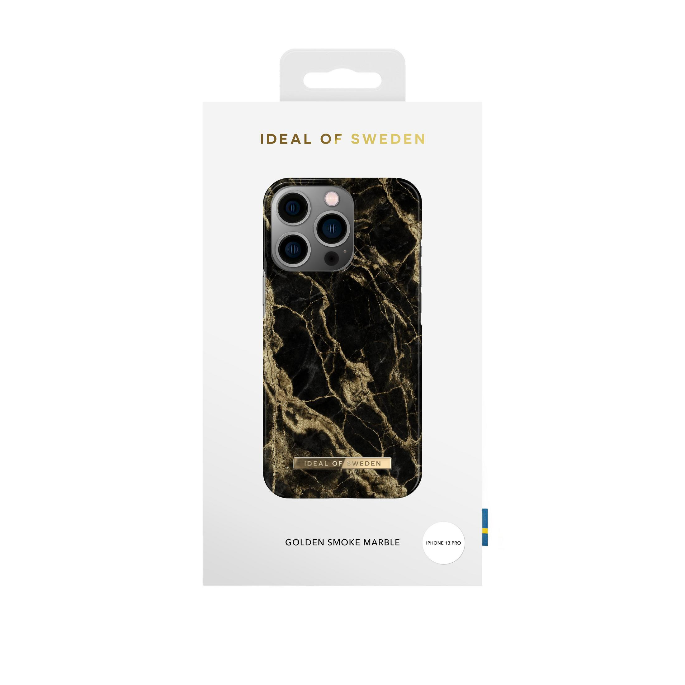 IDEAL OF SWEDEN IDFCSS20-I2161P-191, Pro, Smoke Apple, 13 iPhone Backcover, Golden Marble