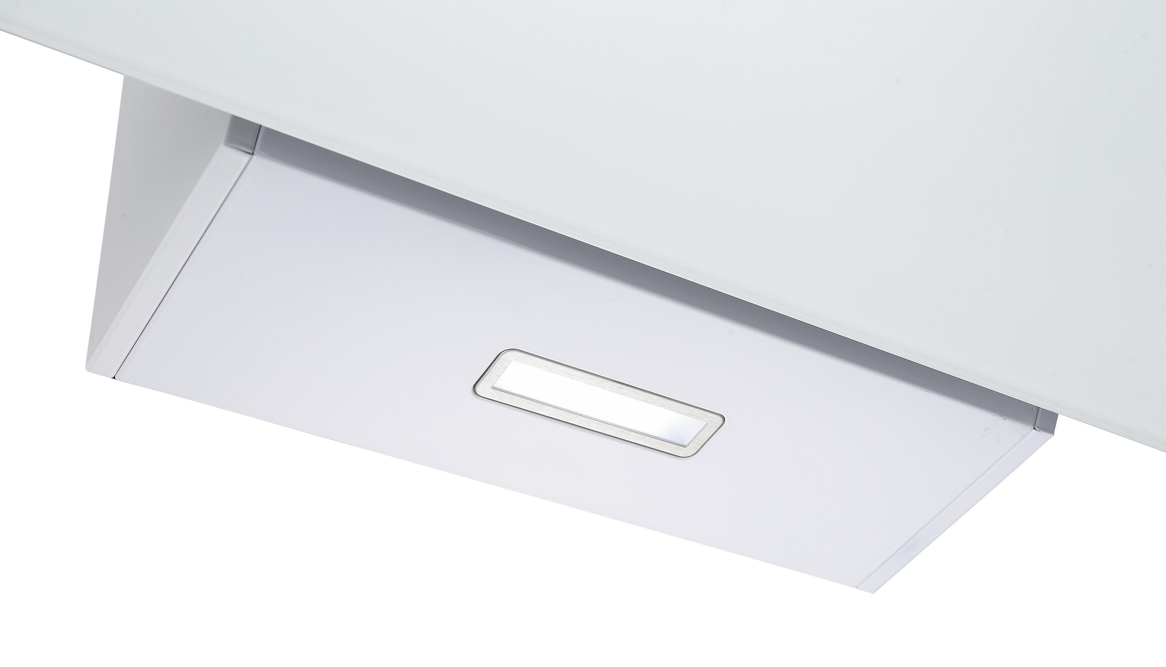 Elemento di armadio bianco con una luce a incasso.