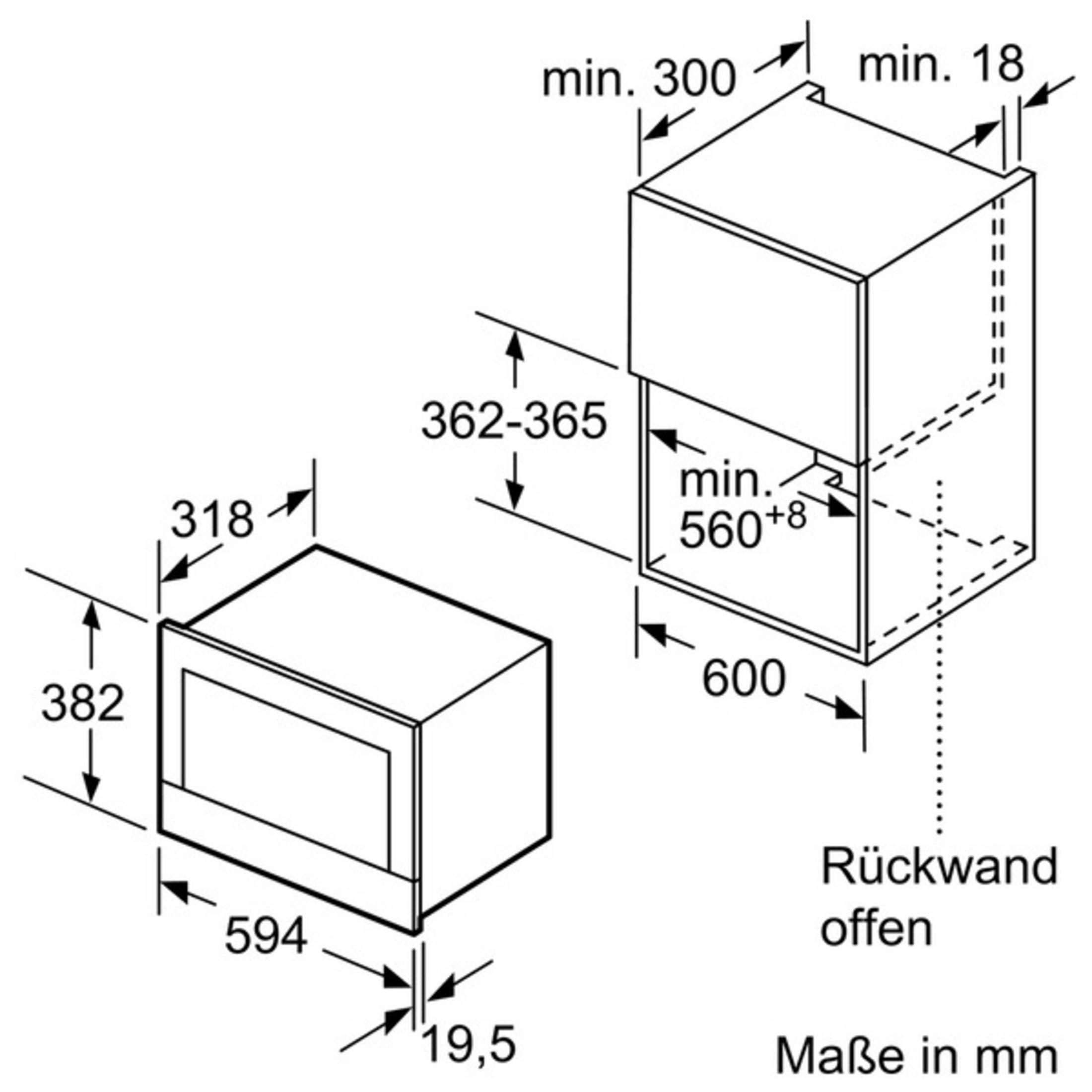 BE634RGS1 (900 iQ700 Einbau-Mikrowelle SIEMENS Watt) Einbau-Mikrowelle