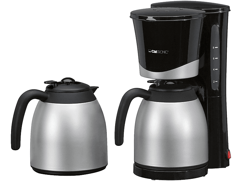 CLATRONIC KA 3328 SCHWARZ-SILBER Kaffeemaschine Schwarz
