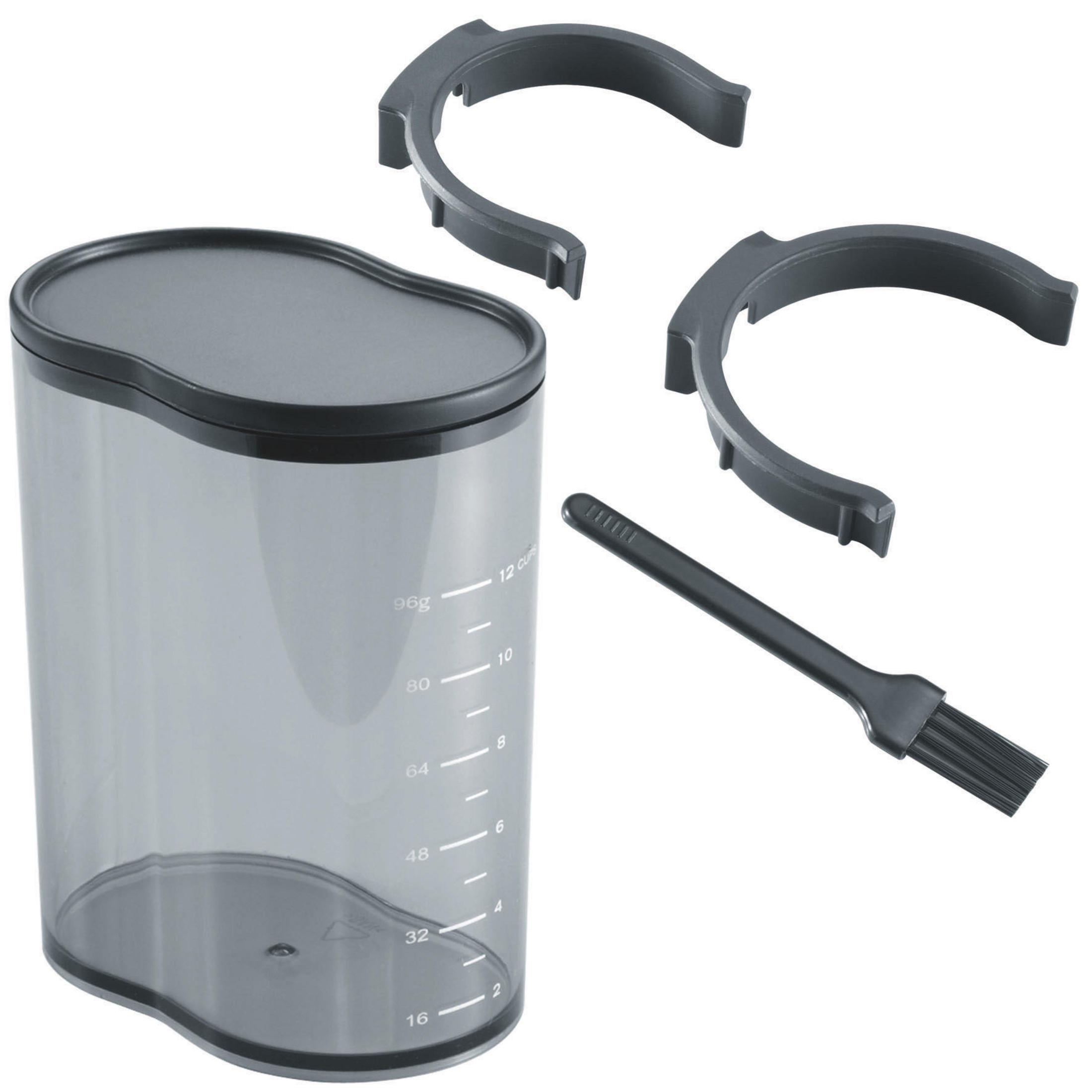 Biała podstawa wentylatora z górną cylindryczną częścią z przyciskami i lampkami kontrolnymi.