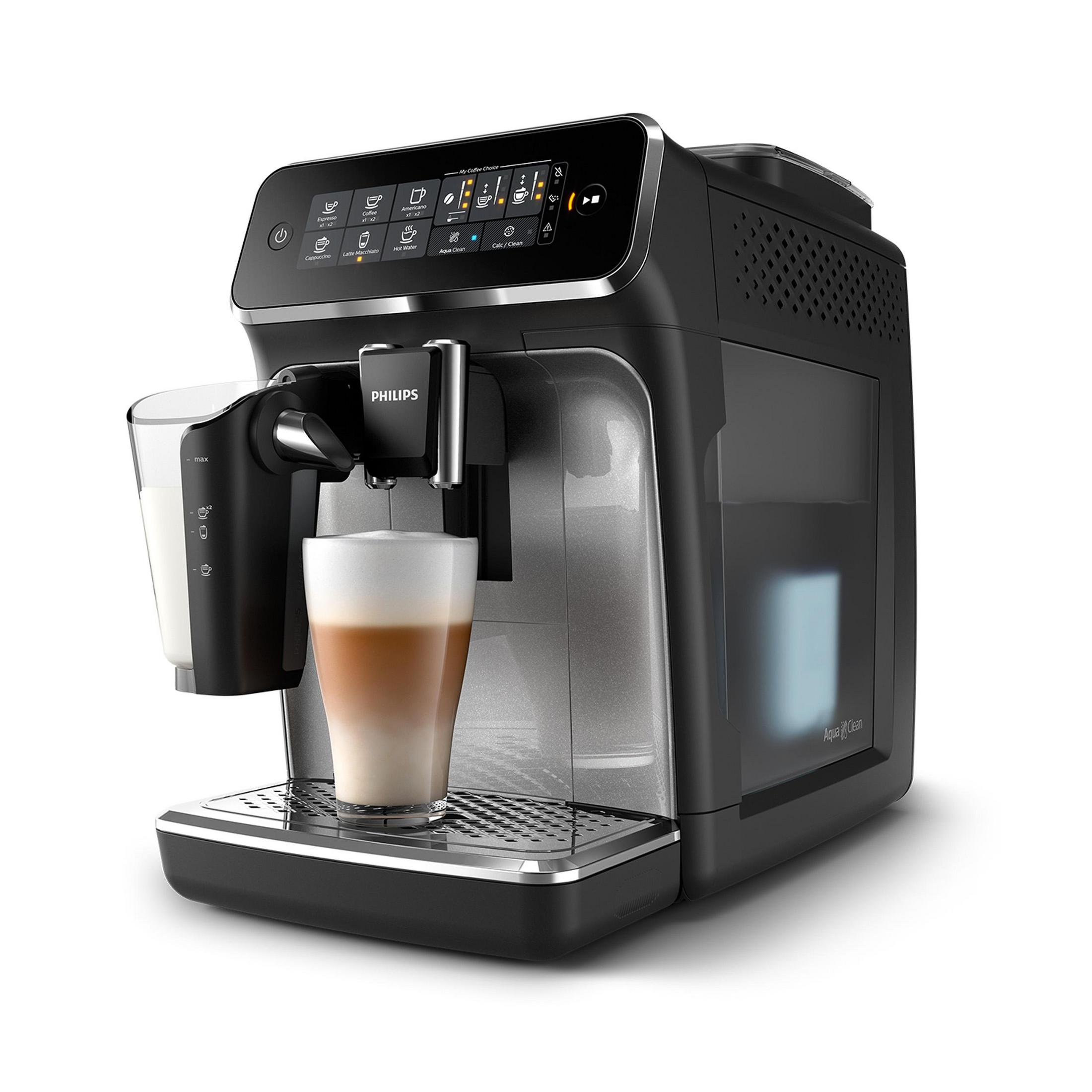 3246/70 Kaffeevollautomat PHILIPS SW Matt-Schwarz/Silber-lackierte 3200 EP Arena LATTEGO