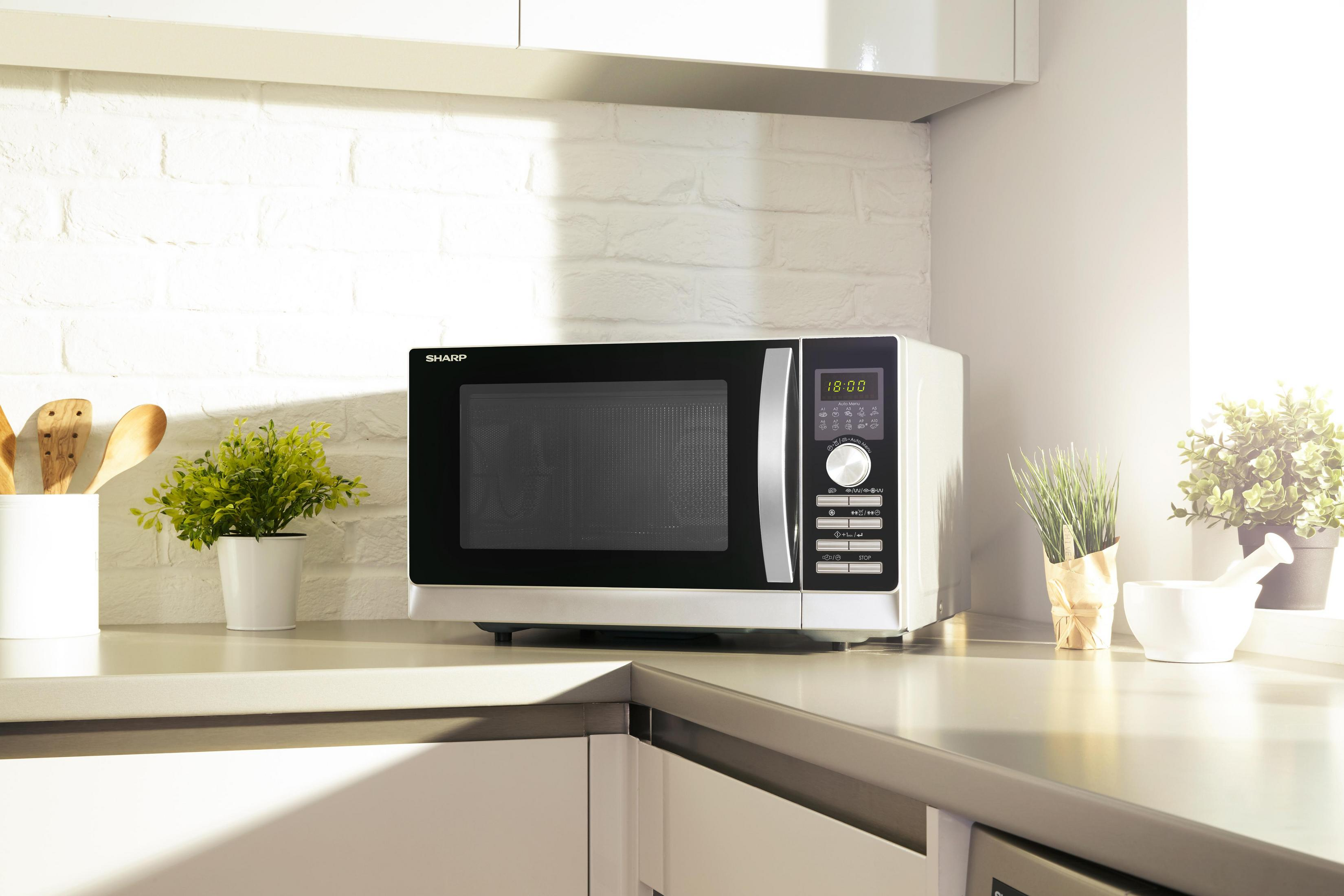 Sharp Home Appliances R-200WW Forno Solo microonde 20 L 800 W Nero Bianco