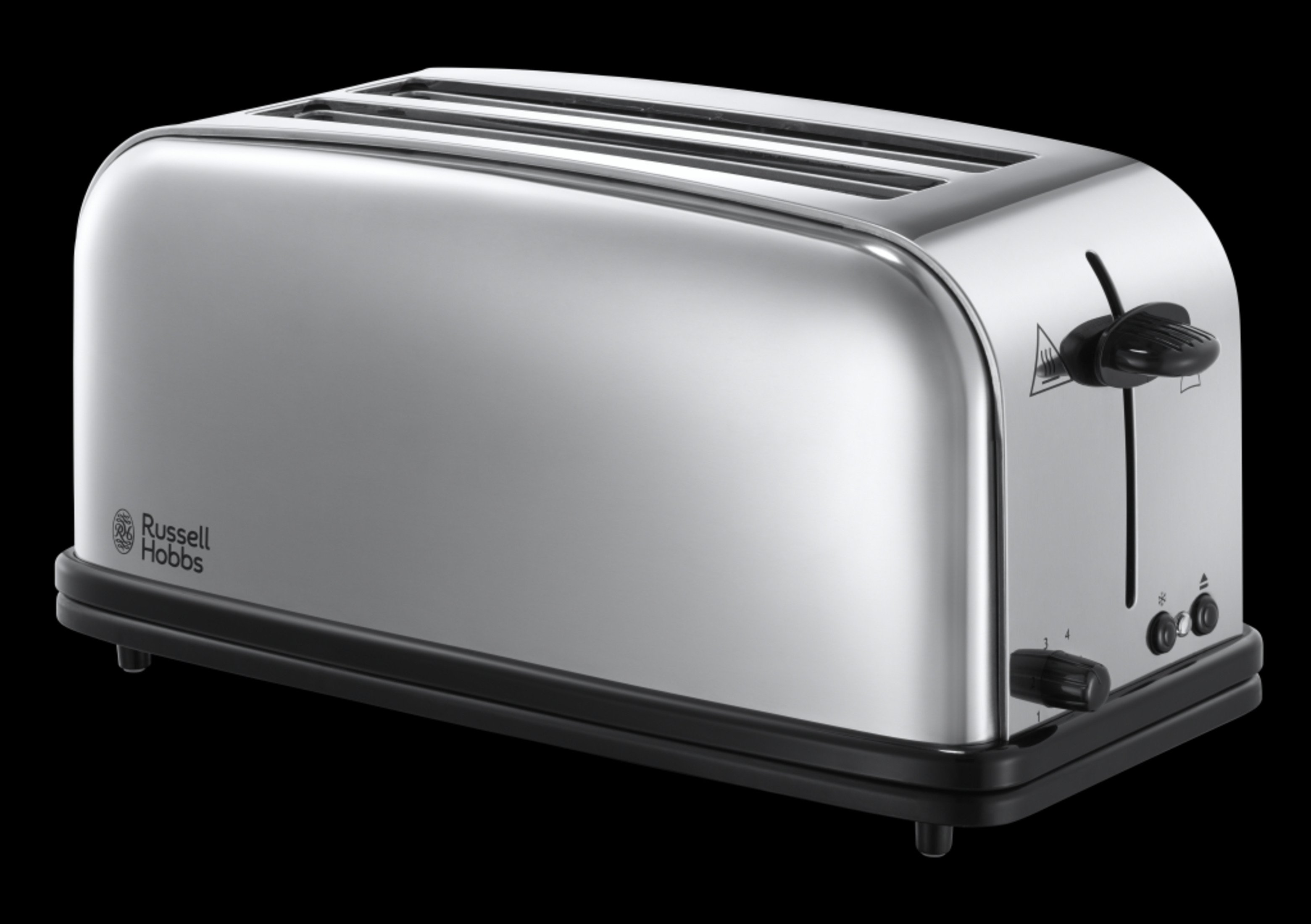 RUSSELL HOBBS Toaster (1600 23520-56 2) VICTORY 2-SCHLITZ-LANGSCHLITZ-TOASTER Edelstahl/Schwarz Schlitze: Watt