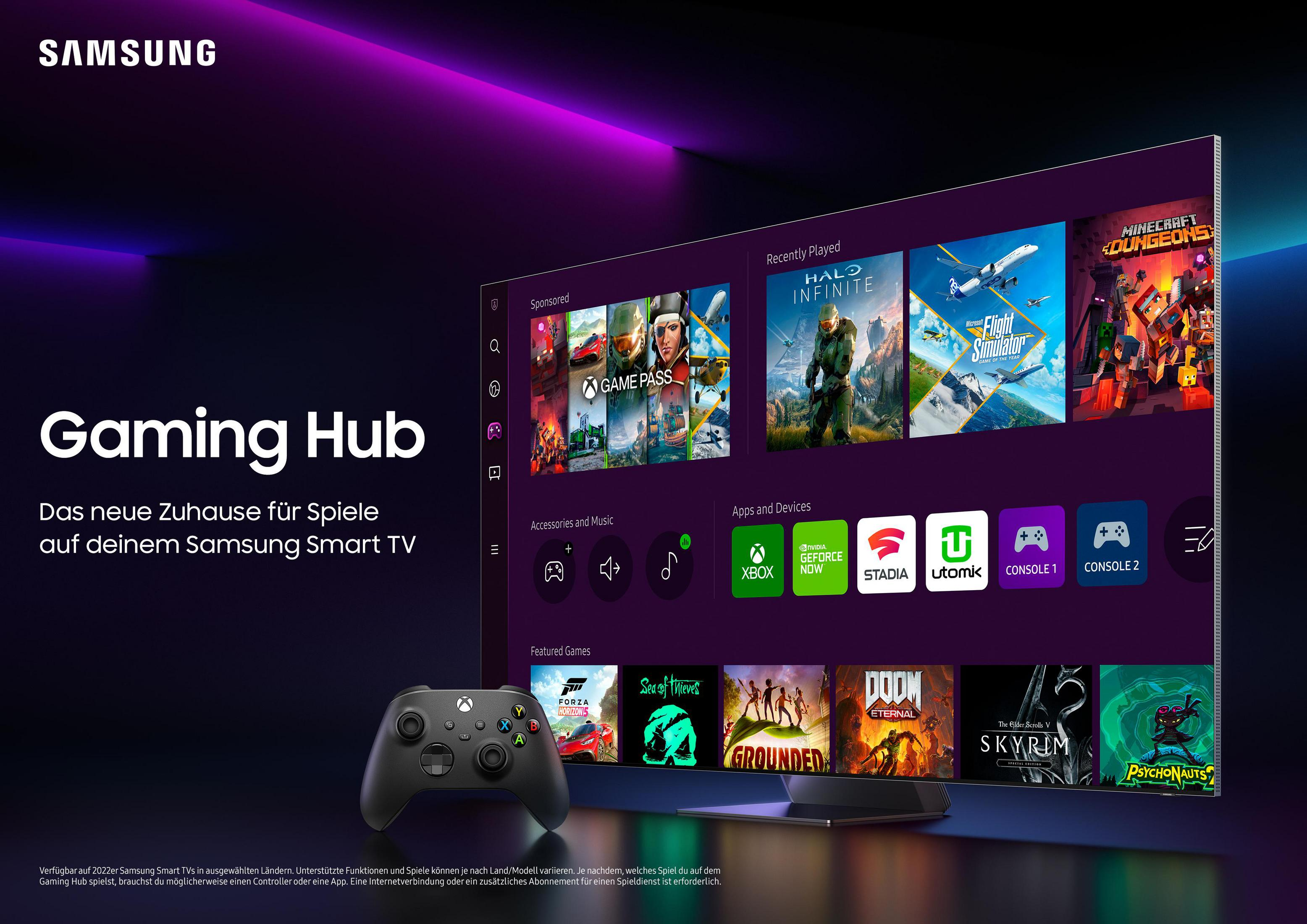 SAMSUNG GQ 55 QN 700 (Flat, cm, QLED / BTXZG 55 TV, Tizen™ 8K, Zoll Hub) QLED SMART Gaming 138 mit TV