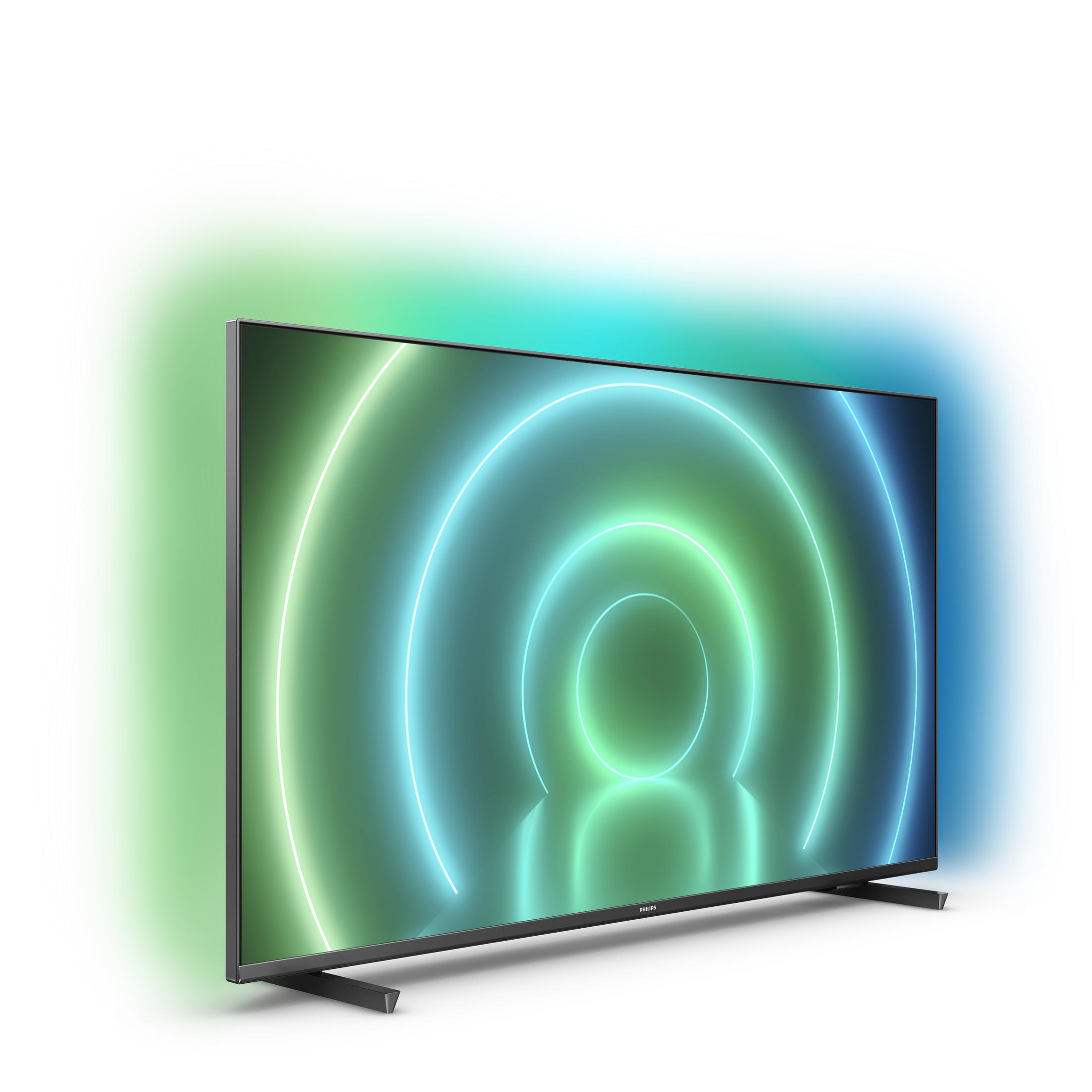 (Flat, PUS Zoll 7906/12 TV TV™ LED 43 PHILIPS 43 Android 109,22 / 4K, (Q)) Ambilight, cm, UHD 10