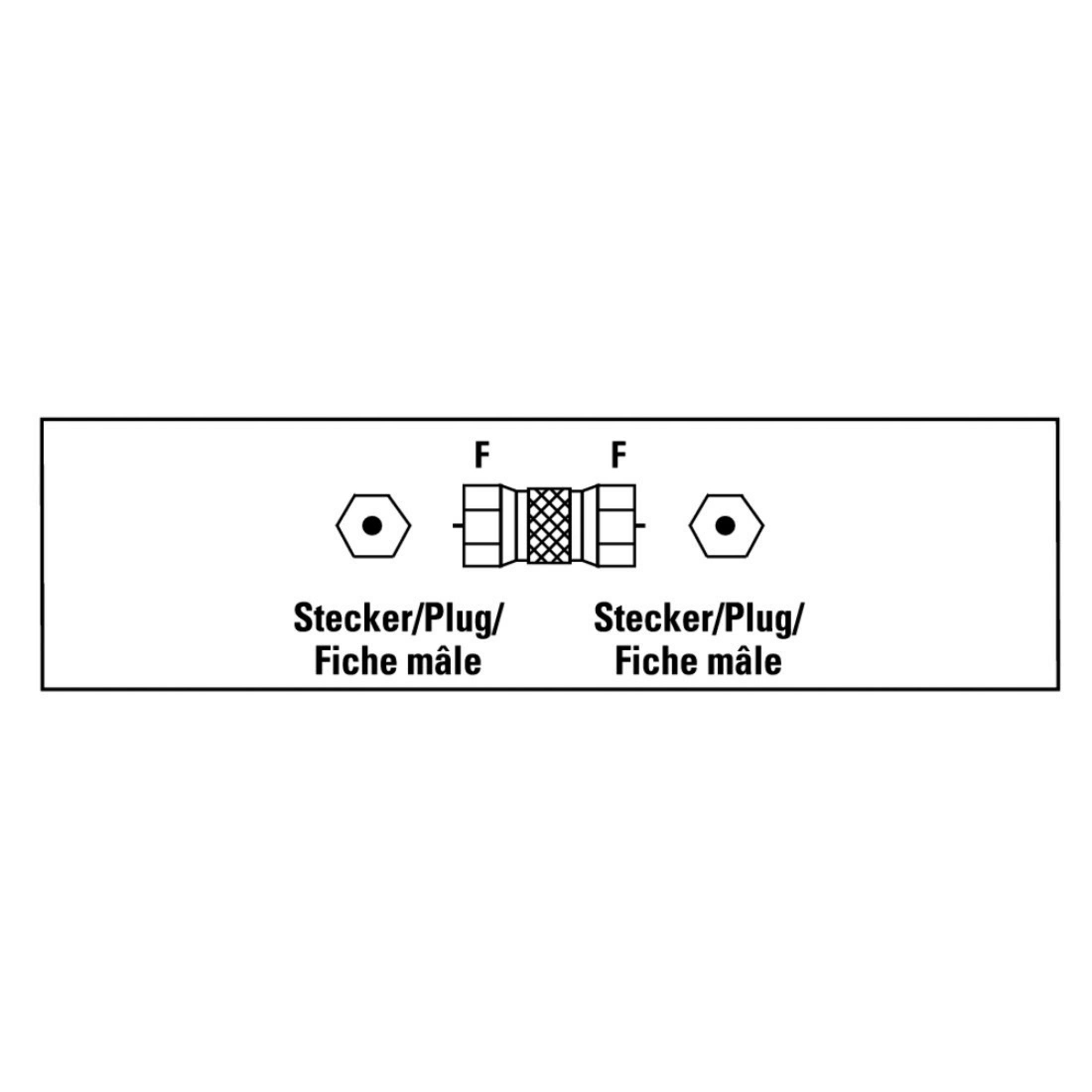 F-Stecker Adapter, Silber HAMA SAT Stecker/