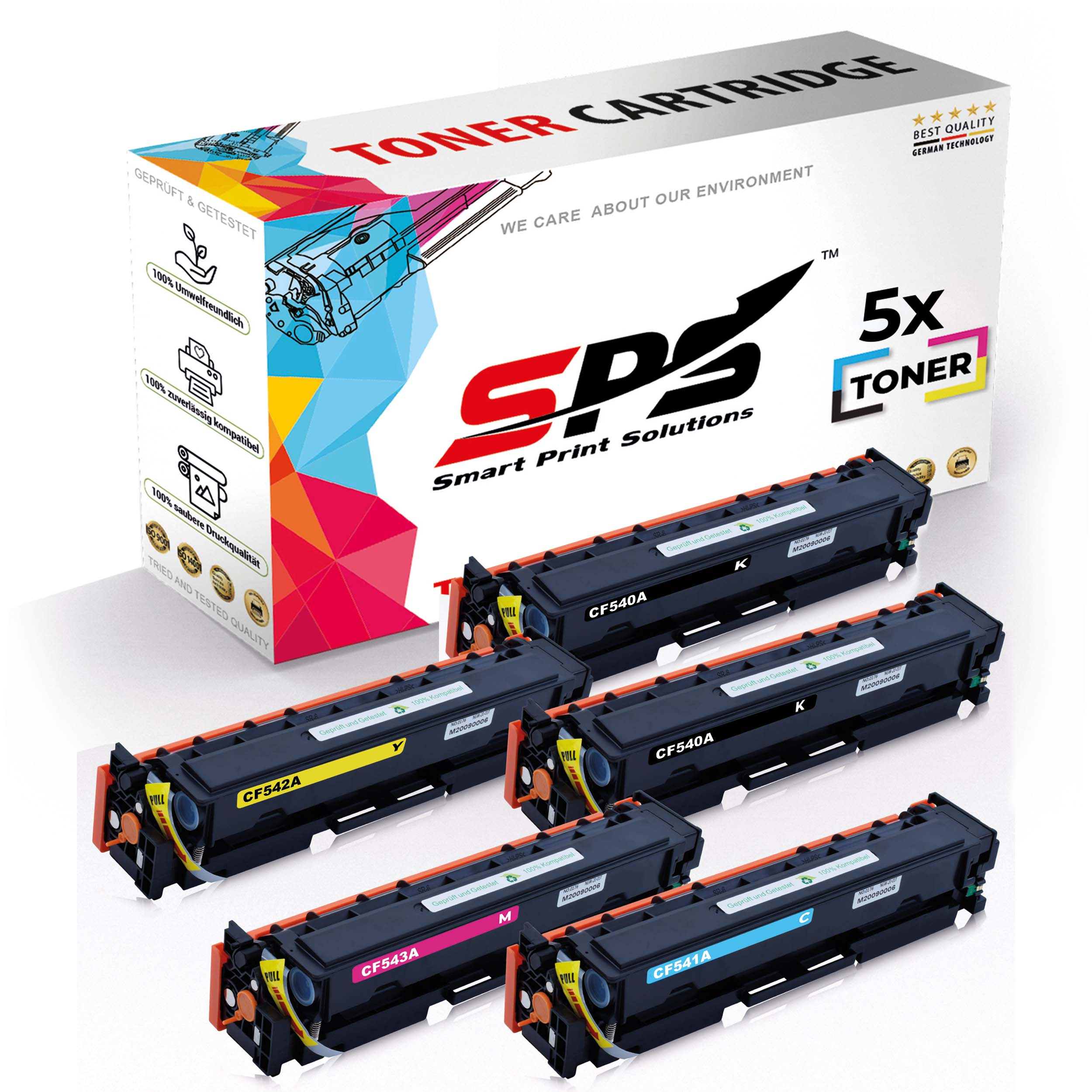 Schwarz, CF541A Gelb, SPS (203A) CF540A CF543A-43 Toner CF542A Magenta Cyan,