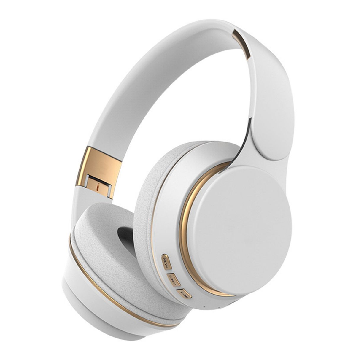 Over-ear weiß faltbar,Over-Ear-Kopfhörer, KINSI Kopfhörer,Sport-Kopfhörer,Einziehbar und Kopfhörer Bluetooth Kabellose
