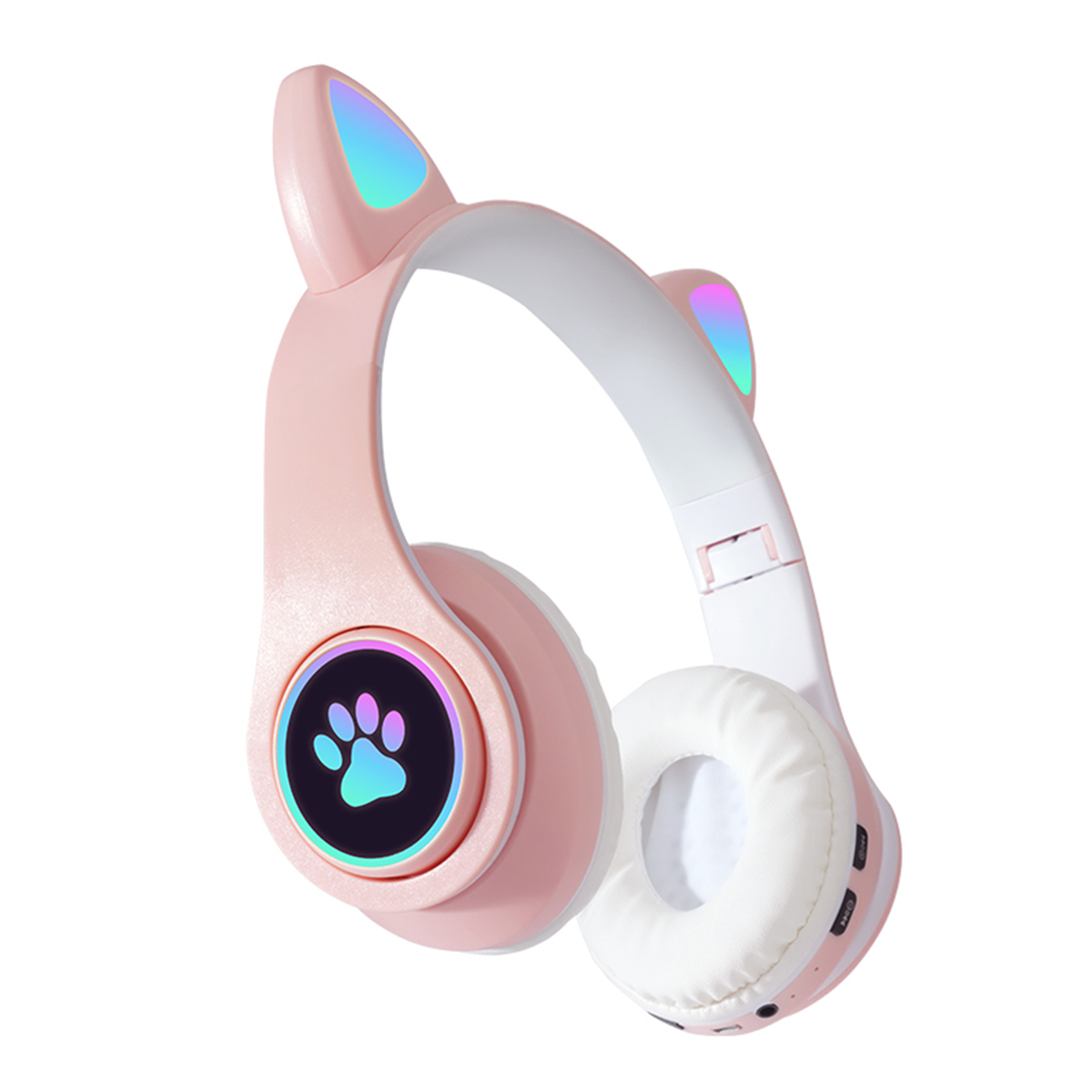 Bluetooth KINSI Bluetooth-Headset Over-ear mit kompatibel Bluetooth-Headset, Computer/Telefon, rosa Kinder-Kopfhörer, Drahtloses