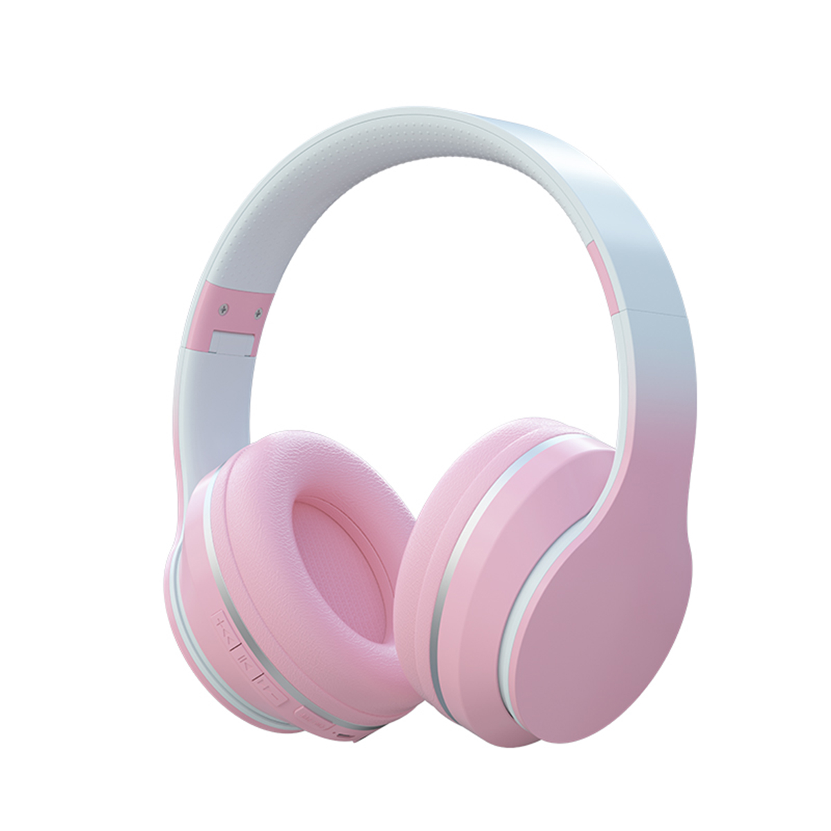KINSI Kabellose Bluetooth-Kopfhörer, Gaming-Headsets, Funk-Headset, Over-Ear-Kopfhörer, Over-ear Kirschblütenpulver Headset Bluetooth Bluetooth