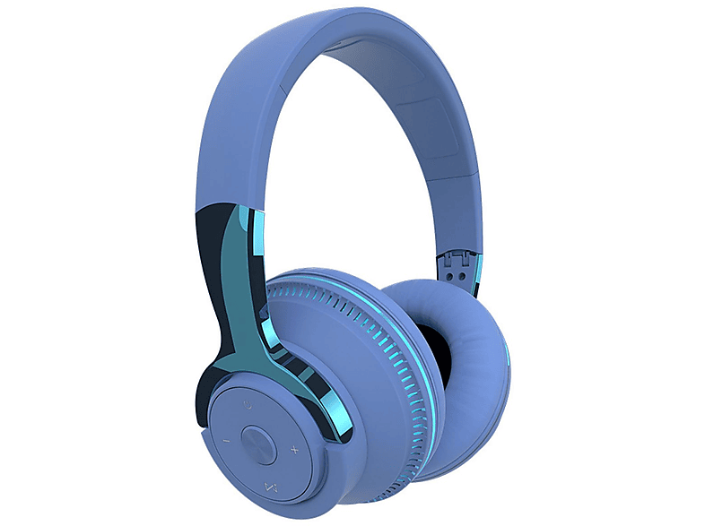 KINSI Bluetooth-Kopfhörer, Sport-Kopfhörer, Over-Ear, Noise-Cancelling, Bluetooth-Headset, Over-ear Kopfhörer Bluetooth blau