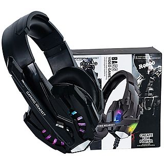 Auriculares gaming - KINSI G9000, Circumaurales, Negro