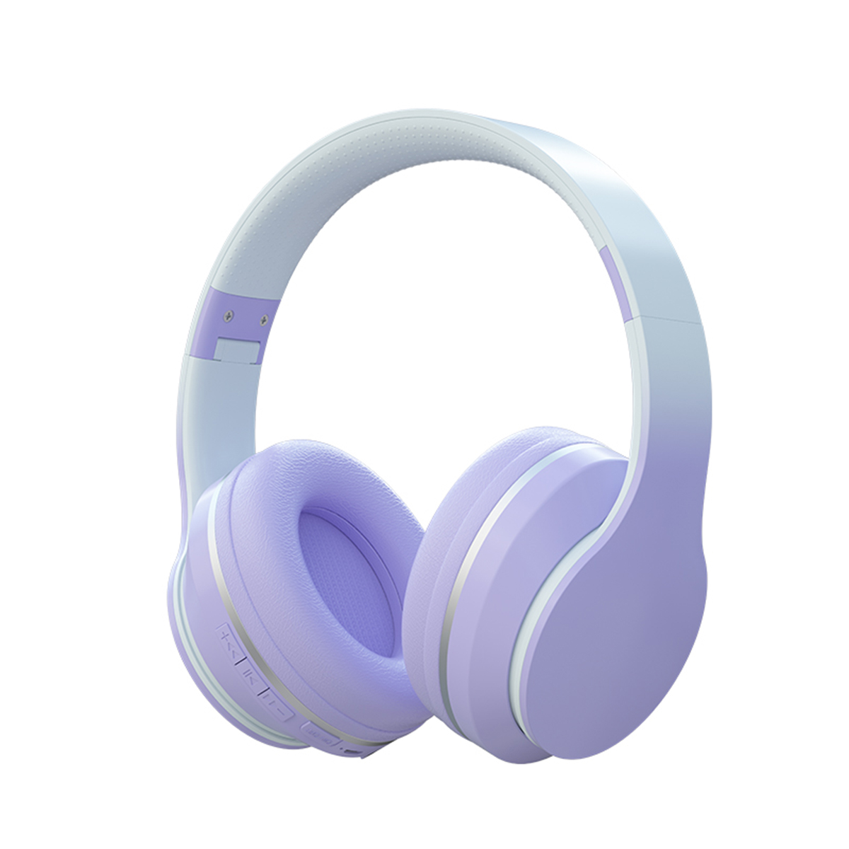 KINSI Kabellose Over-Ear-Kopfhörer, Faltbare Bluetooth-Kopfhörer, Headset für Bluetooth Bluetooth Reisen, Office, Over-ear violett Home