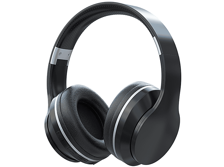 KINSI Bluetooth-Kopfhörer, Over-Ear-Kopfhörer, für Reisen, Home Office, Over-ear Headset Bluetooth Bluetooth Der Farbverlauf wird schwarz