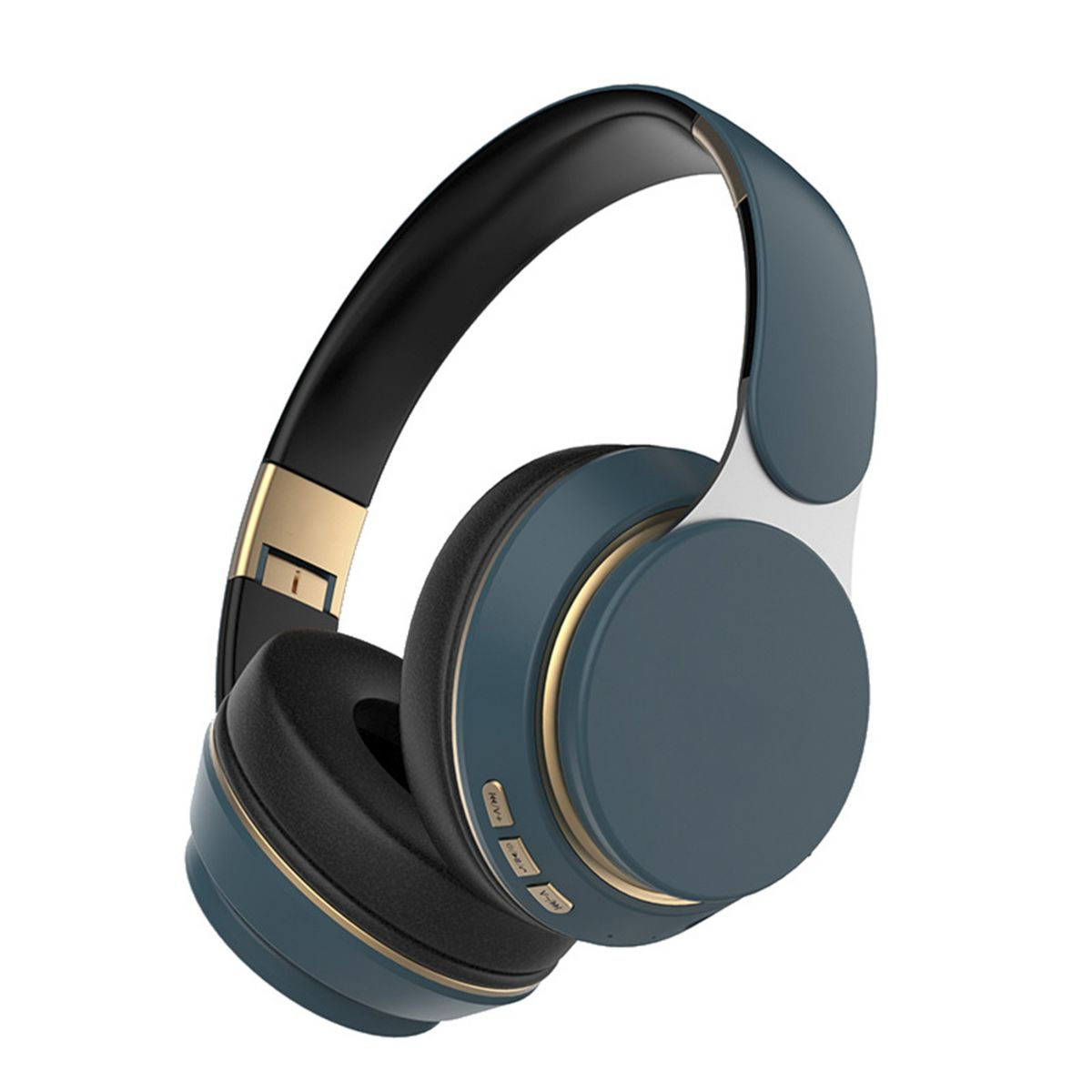 Over-ear Kabellose KINSI Bluetooth Kopfhörer faltbar, Kopfhörer,Over-Ear-Kopfhörer,Einziehbar Bluetooth und blau